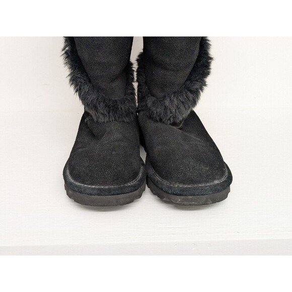 Bearpaw Sheilah 2139W Womens Size 7 Black Suede Slip On Casual Dress Boots - Picture 5 of 10